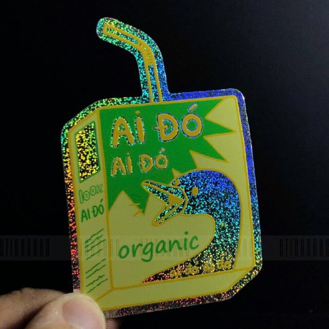 “Ai đó ai đó” - on Matrix Hologram Sticker by STICKERAZ
With option to choose where you want to put white ink on the design to create unique and standout product.
#hologramsticker #customstickers