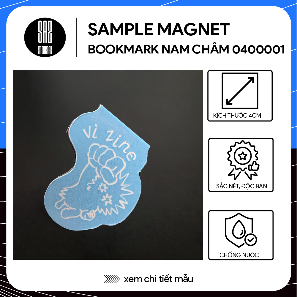 Sample mẫu magnet bookmark nam châm 0400001