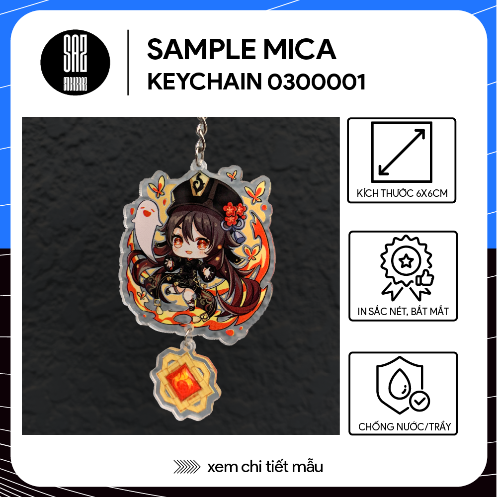 Mẫu keychain móc khóa mica 0300001 thumb